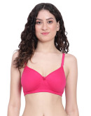 Full Coverage Padded Bra-Bonbee Plus-Violet Red