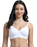 Full Coverage Padded Bra-Bonbee Plus-White
