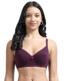 Full Coverage Padded Bra-Bonbee Plus-Black Berry