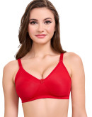 Seamless No Sag Non Padded Everyday Comfort Bra-Squeebee-True Red