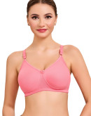 Straight Back Non Padded Everyday Comfort Bra-Glowbee-Hot Rose