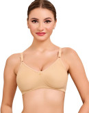 Straight Back Non Padded Everyday Comfort Bra-Glowbee-Natural Skin