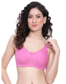 Seamless Double Layered Non Padded Full Figure Bra-Blushbee-Flamingo