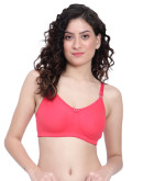 Seamless Double Layered Non Padded Full Figure Bra-Blushbee-Wild Watermelon