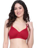 Pushup Padded T-Shirt Bra-Honeybee-Hot Red
