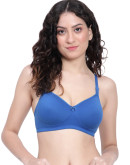 Pushup Padded T-Shirt Bra-Honeybee-Lapis Blue