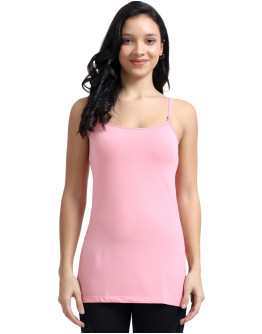 Medium Lenght Cami With Side Slits-Us02-Salmon Rose