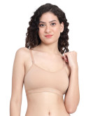Double Layered Seamless Sports Bra for Teenage Girls-Dollbee-Nude