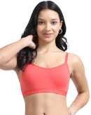 Double Layered Seamless Sports Bra For Teenage Girls-Dollbee-Dazzling Red