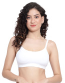 Double Layered Seamless Beginners Bra for Girls-DB Inner-White