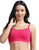 Double Layered Seamless Beginners Bra For Girls-Db Inner-Violet Red