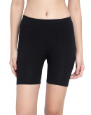Stretchable Cotton Shorts-Cycling Shorts 01-Black