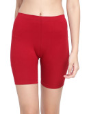 Stretchable Cotton Shorts-Cycling Shorts 01-Cardinal