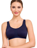 Broad Strap Everyday Comfort Bra-Dimbee-Midnight Blue