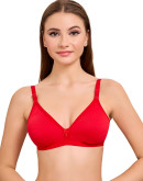 Seamless Non Padded Back Transparent Bra-Emmbee-Hot Red