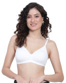 Seamless Non Padded Back Transparent Bra-Emmbee-White