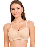 Side Panel Support Full Figure Everyday Corporate Bra-Cotbee-Milange Skin