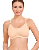 Seamless Double Layered Non Padded Full Figure Bra-Blushbee-Peach Puff