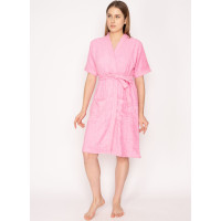 Unisex Cotton-Bathrobes 01-Bliss Pink