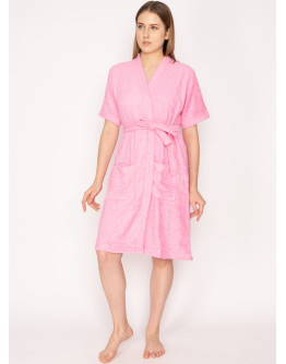 Unisex Cotton-Bathrobes 01-Bliss Pink