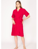 Unisex Cotton-Bathrobes 01-Radical Red