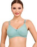 Straight Back Non Padded Everyday Comfort Bra-Glowbee-Poppy Green