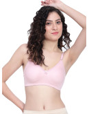 Straight Back Non Padded Everyday Comfort Bra-Glowbee-Blush Peach