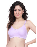 Seamless Double Layered Non Padded Full Figure Bra-Blushbee-Blue Chalk