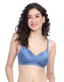 Silky Soft Padded 3/4th Coverage Bra-Butterbee-Wild Blue Yonder