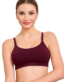Double Layered Seamless Beginners Bra For Girls-Db Inner-Black Berry