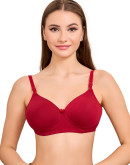 Seamless Padded Back Transparent Bra-Crazybee-Cardinal