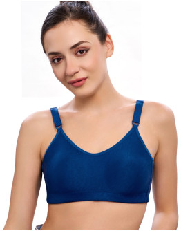 Full Coverage Minimizer Bra-Triobee-Indigo Blue
