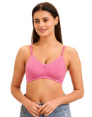 Straight Back Non Padded Everyday Comfort Bra-Glowbee-Candy