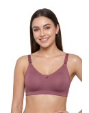 U Back Non Padded Full Coverage Bra-Aennabee-Grape