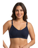 Seamless Double Layered Non Padded Full Figure Bra-Blushbee-Navy