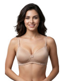 Silky Soft Padded 3/4th Coverage Bra-Butterbee-Cadbury