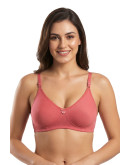 Straight Back Non Padded Everyday Comfort Bra-Glowbee-Tera Cotta