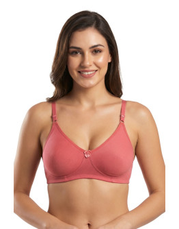 Straight Back Non Padded Everyday Comfort Bra-Glowbee-Tera Cotta