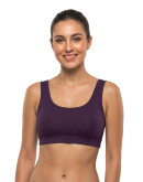 Seamless Detachable Pad Sports Bra-Joybee-Wine