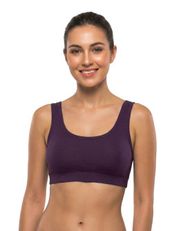 Seamless Detachable Pad Sports Bra-Joybee-Wine