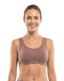 Seamless Detachable Pad Sports Bra-Niabee-Maroon