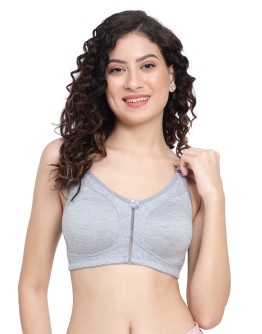 M-Frame Jiggle Control Full Support Everyday Comfort Bra-Rembee-Milange Grey